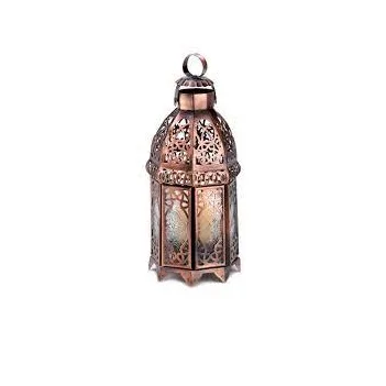 Gold Finished Classic Lantern Ramadan Special Beacon Gaslight Hand Crafted Decoration Candle Light Custom Made Metal Lantern