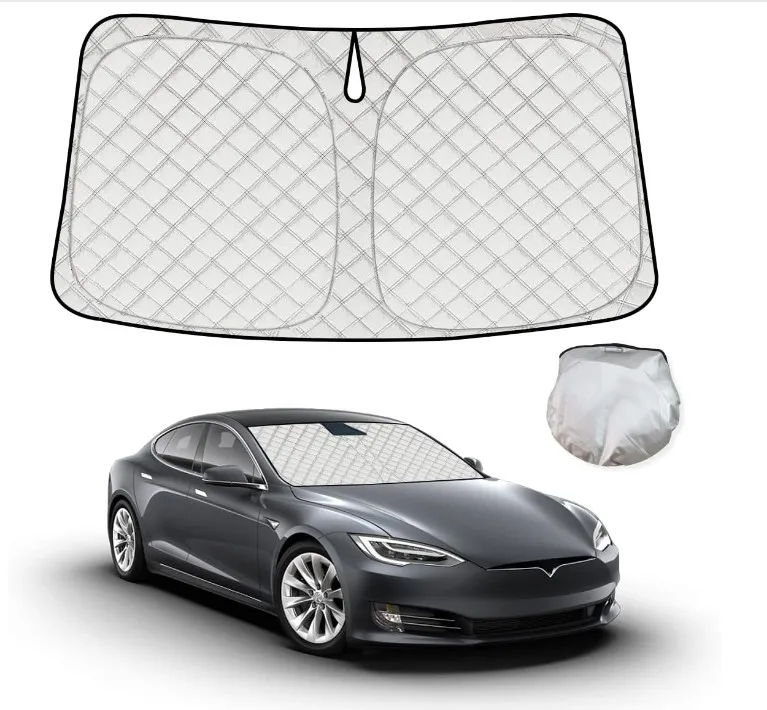 Автомобильный солнцезащитный козырек на лобовое стекло для Tesla модель 3/Y переднее окно с 6 слоями из утолщенного изоляционного материала алюминиевая фольга