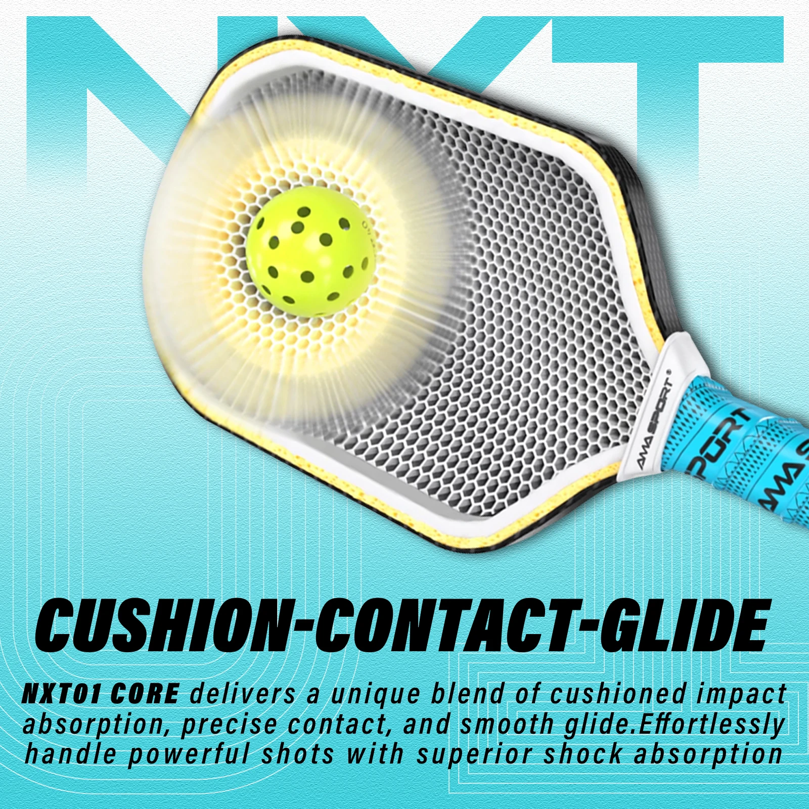 Новая силовая установка AMA Sport NXT01 термоформованное углеродное волокно Pickleball Paddle одобренная USAPA толщина 16 мм