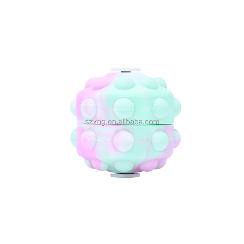 kids rainbow luminous glow in the night squeeze pop ball toy push  gift bubble pop ball UP IN Fidget Sensory pop fidget ball