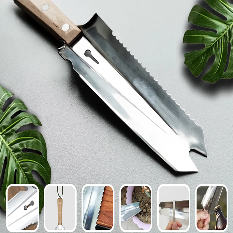 Pa De Jardim 3cr13 Garden Shovel Straight Handle Garden Shovel Hand Tools With Wooden Handle