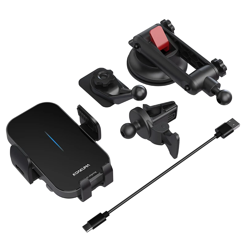 Smart Item in Car 2022 Dual Motor FOD Smart Sensor Auto Aligning Clamping Mobile Phone Holder for Car