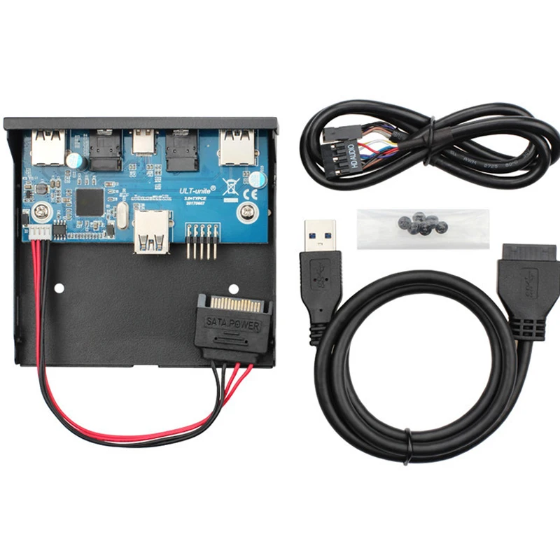 3.5 inch Custom USB Type C HD Audio USB3.0 Front Panel computer aluminum usb type-c floppy bay