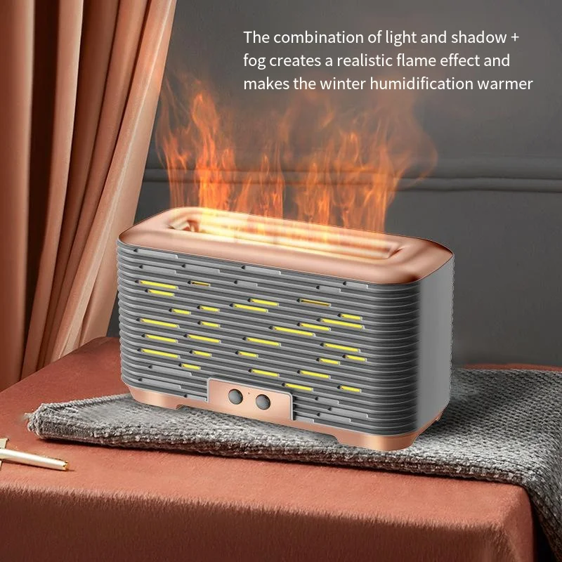 Meisite Volcano Flame Aroma Diffuser 200ml Essential Oil Humidifier & Vaporizer Fire Water Volcano for Home with 1-Year Warranty