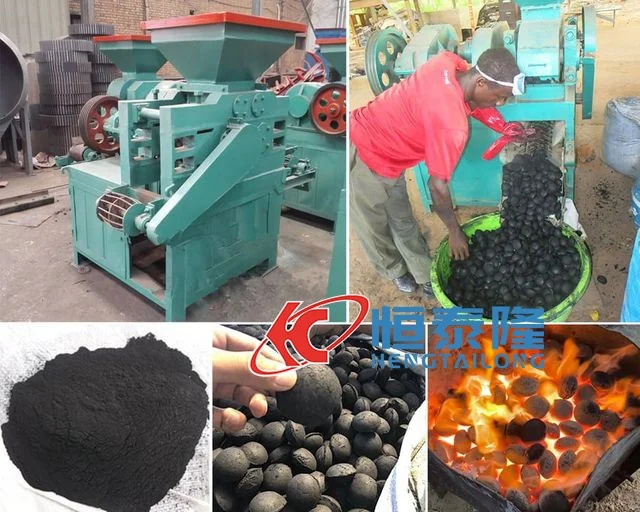Ball Press BBQ Machine Roller Press Pillow Oval Shape Charcoal Salt Briquette Making Machine