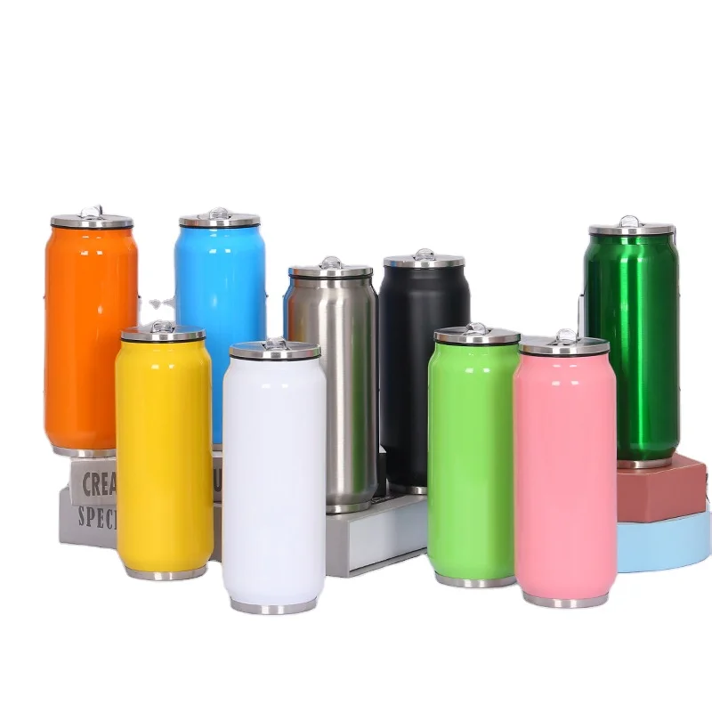 
Creative Stainless Steel Cola Straw Cups Can Shape Vacuum Water Bottle Thermos Cup 