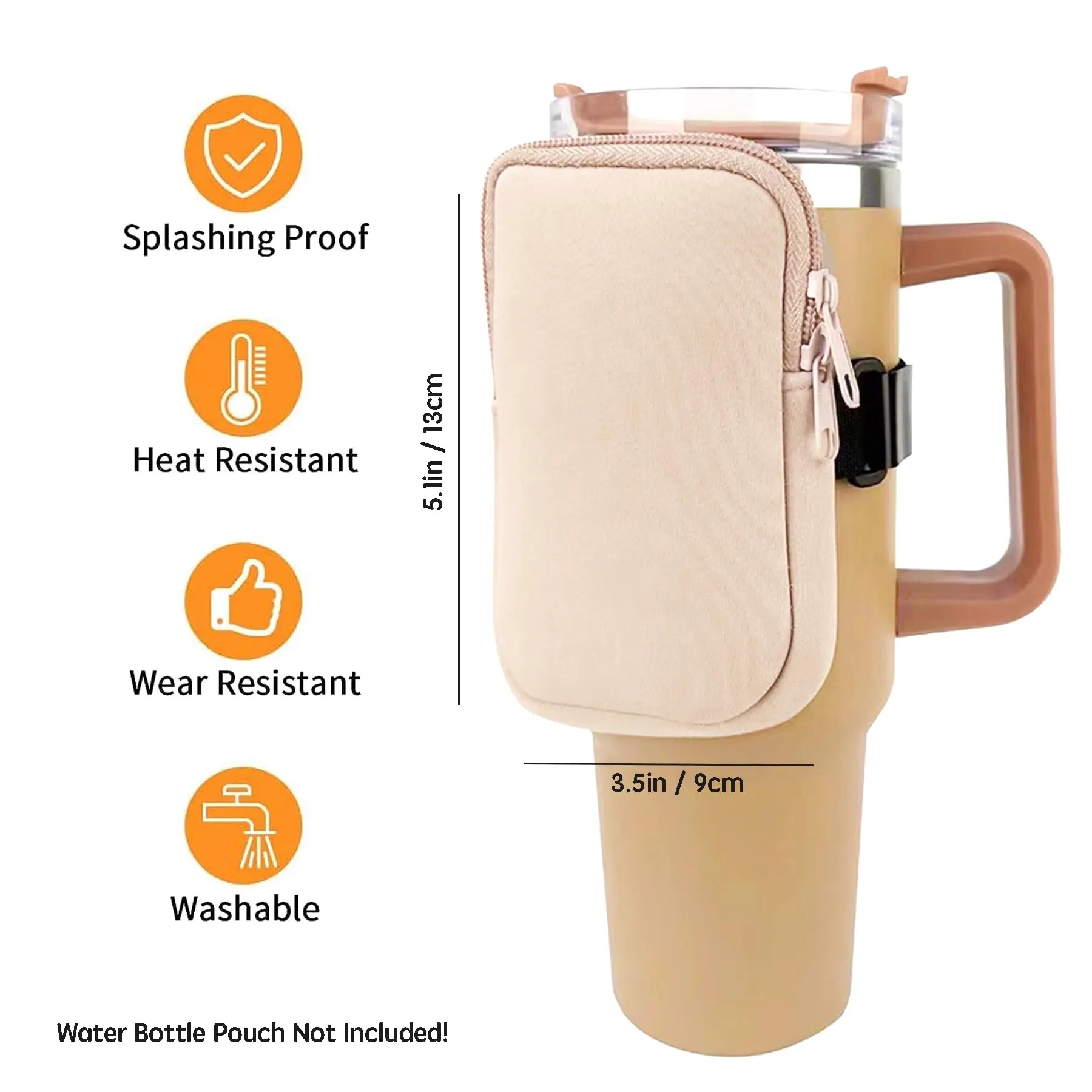 Custom Insulated thermos Neoprene Stanley Water Bottle Pouch Bag With Pocket