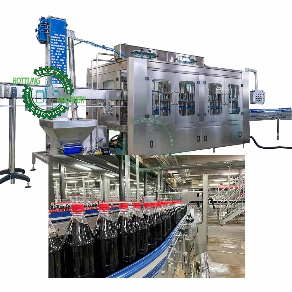 Factory Direct Discounted Prices industrial full set A to Z PET glass bottle soda bottling plant machine