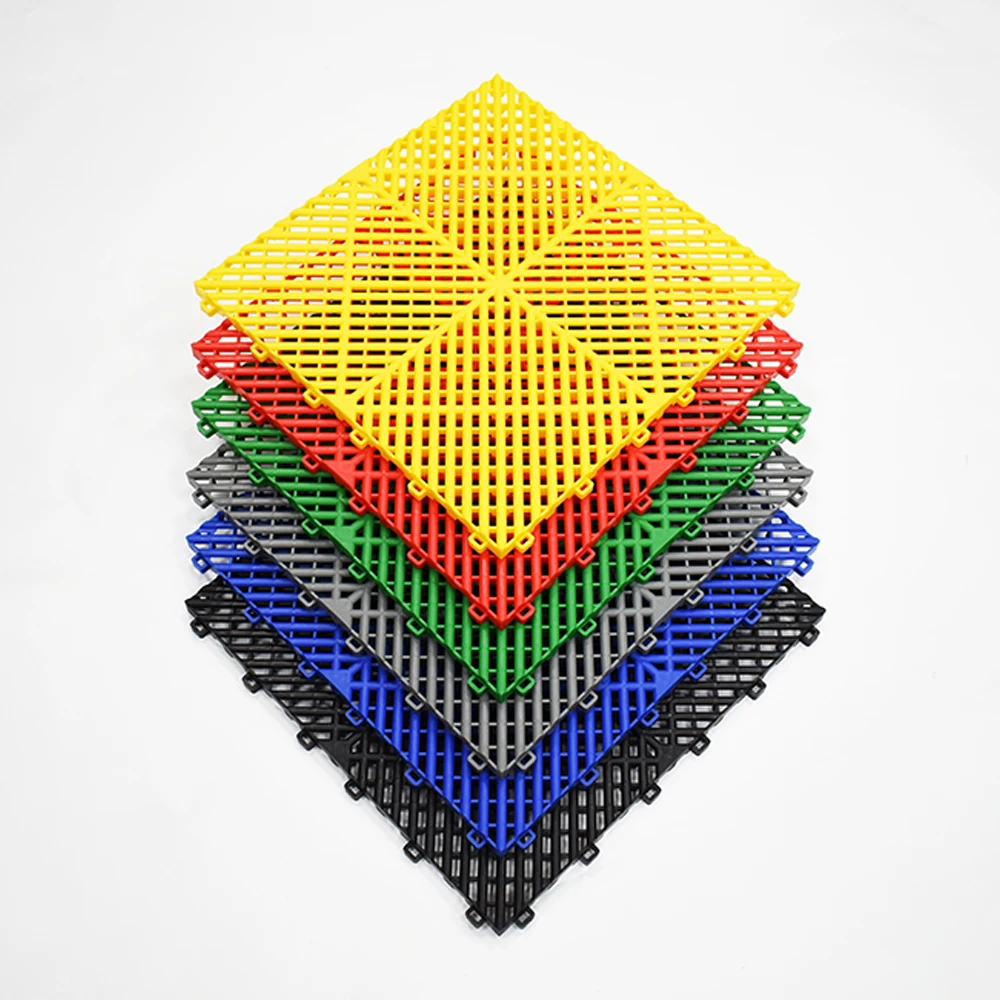 400*400*18mm garage floor rubber workshop plastic pvc garage floor tiles