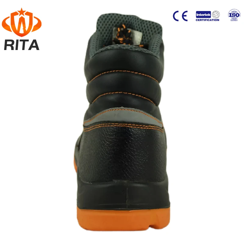 Casual Light Weight Embossed Action Leather Pu/Rubber Sole Steel Toe Safety Shoes Boots