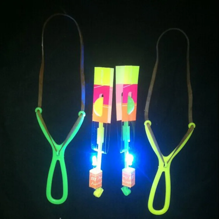 Wholesale Hot Sale LED Light Small Flying Arrow Catapult Flying Rocket Child Luminous Toy