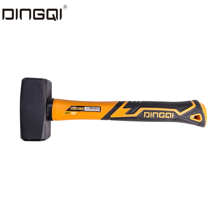 Dingqi Splitting Hammer German Type Stone 1000G Machinist Hammer Plastic with Handle for Chisel Fiberglass