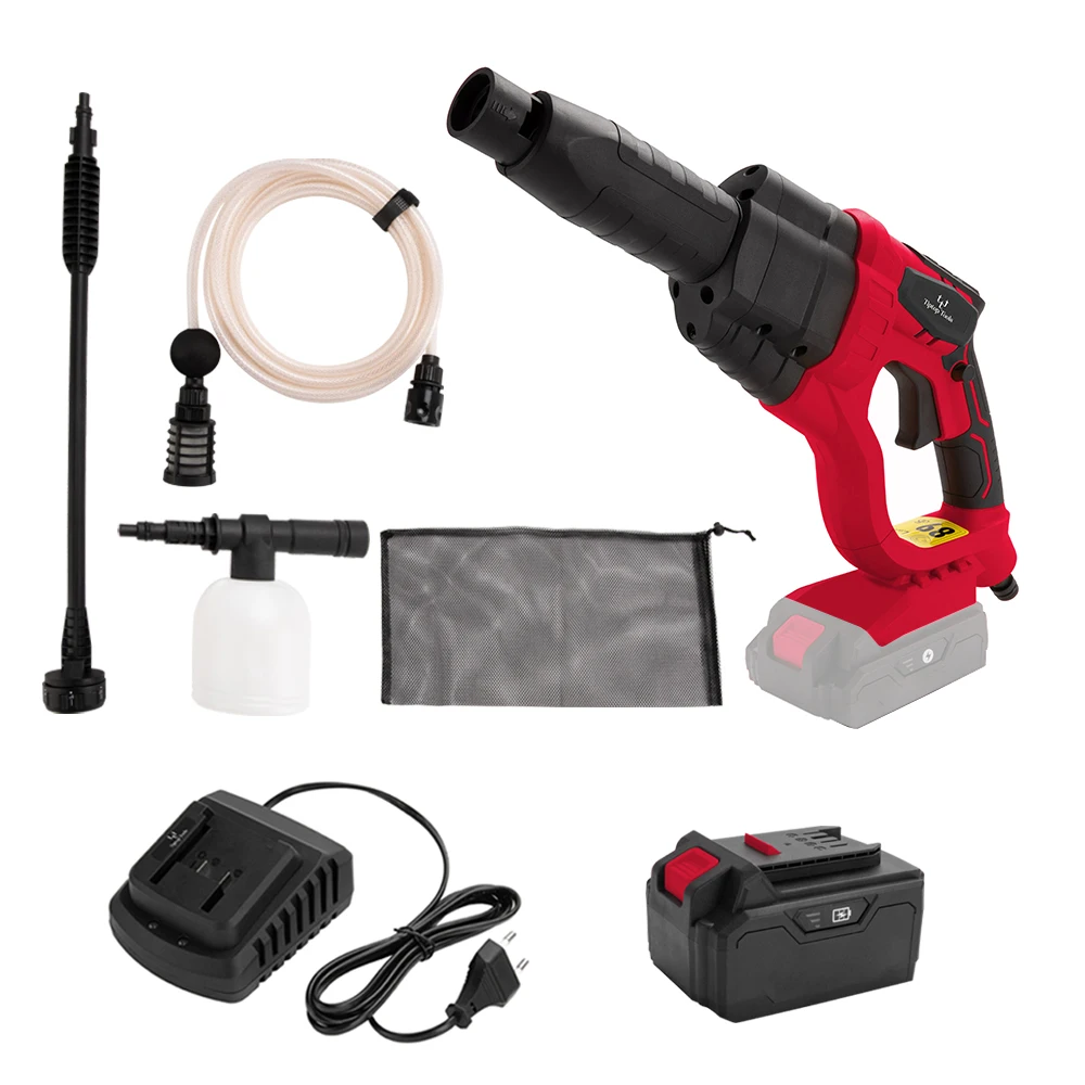 6-in-1 Hand-held 20v Li-ion Battery Power Car Washer Cleaner Lightweight Cordless High Pressure Washer Gun