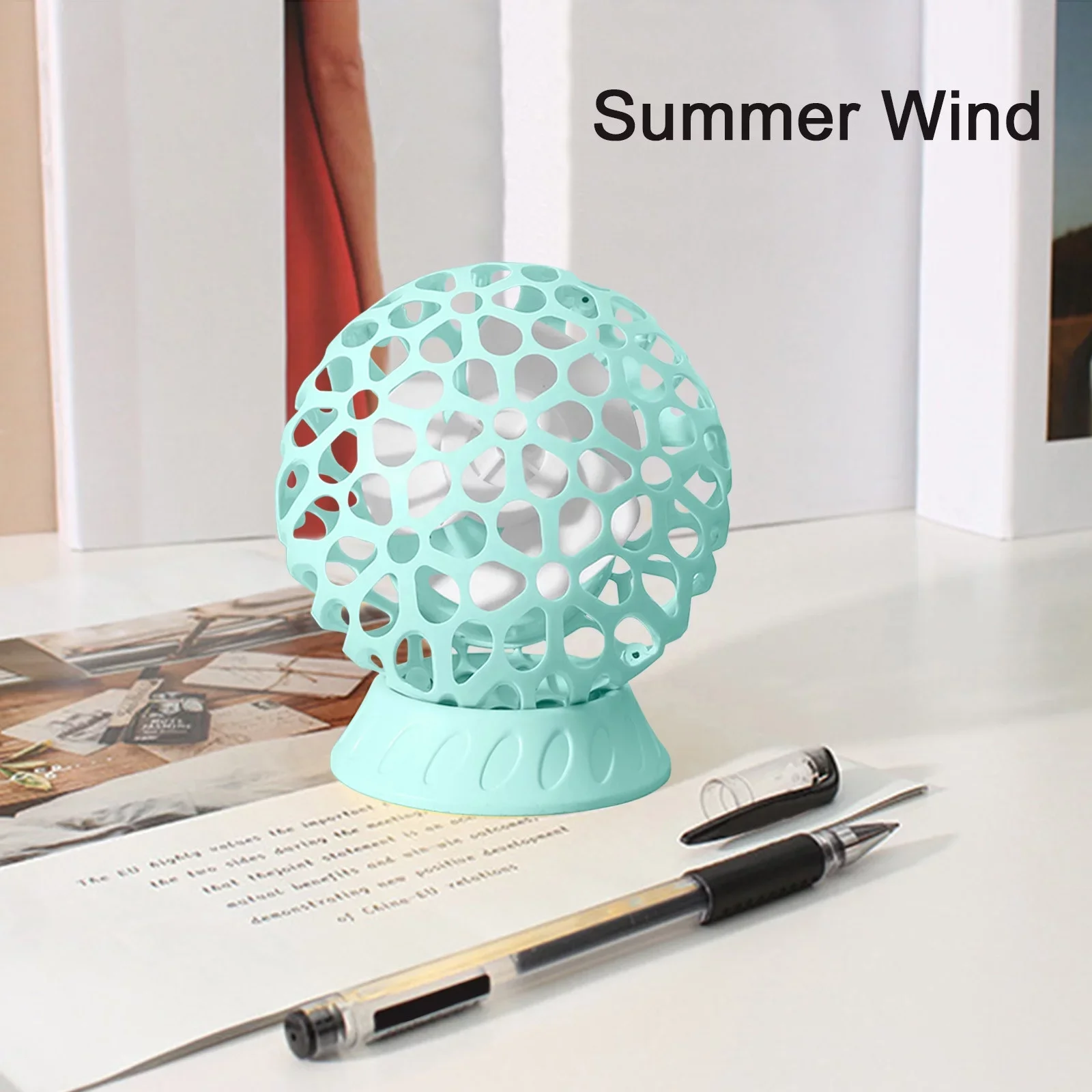 Mini Adjustable USB Rechargeable Fan Battery Operated Small Personal Portable ball Fan  For Stylish Kids Girls Women Men