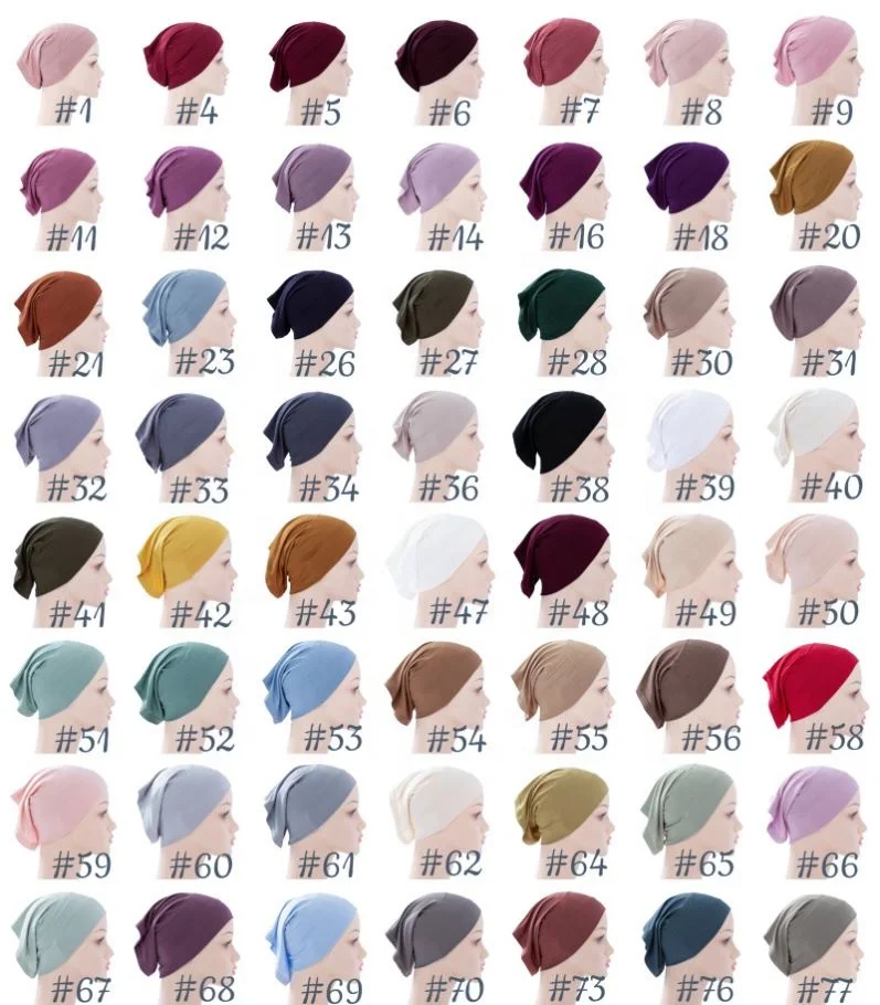 Ruizi  10cm Front Cotton Viscose Jersey Inner Hijabs Cap  Hot Selling Plain Muslim Women Scarf Summer Cheaper