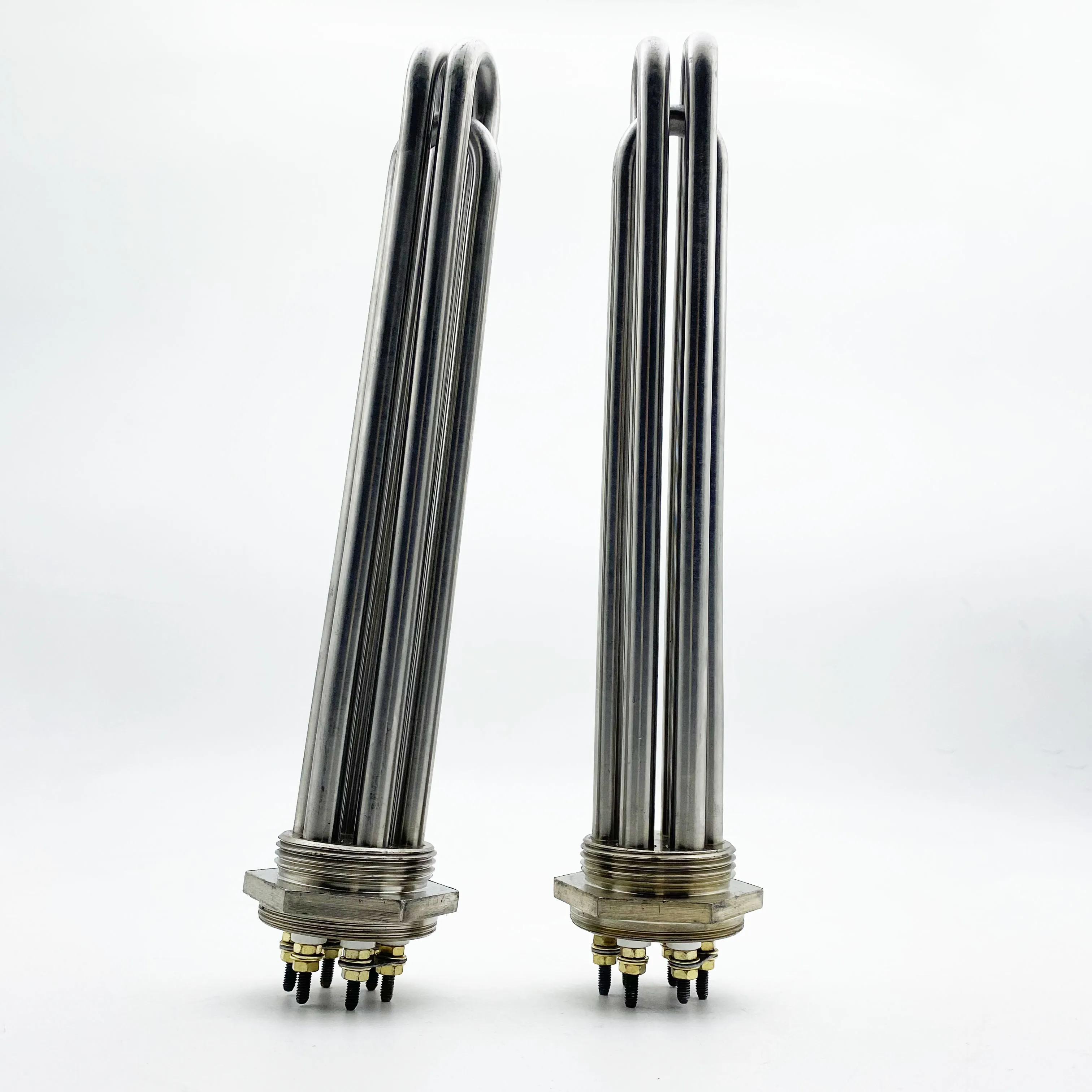 Thermostat for electric heater sheathed tubular heating elements with flange immersion heater