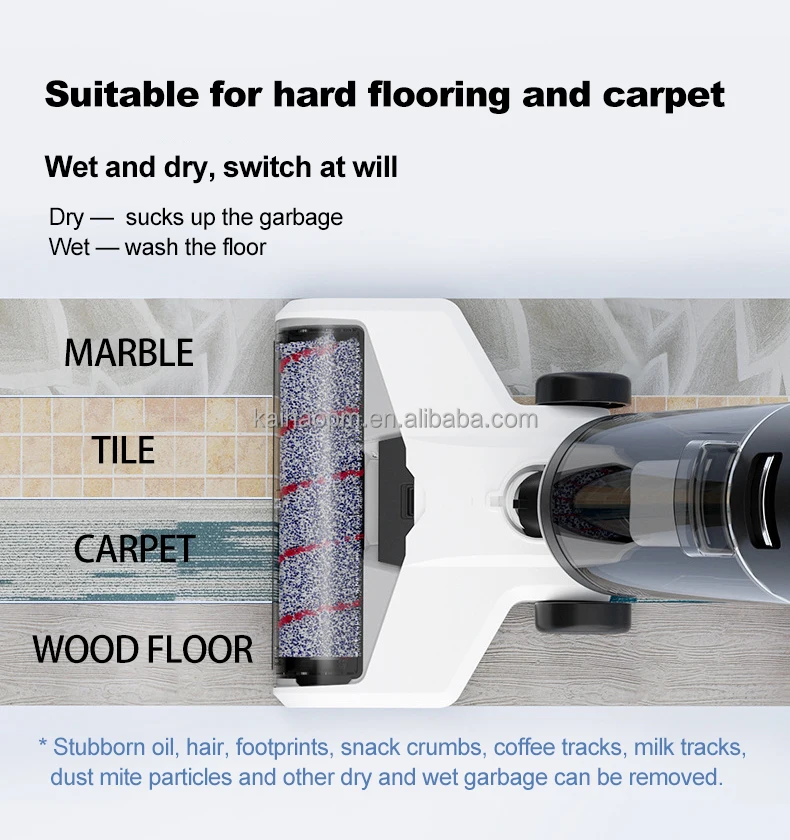 Cordless Smart Wet and Dry Vacuum Cleaner Floor Mopping vacuum cleaner for Carpet