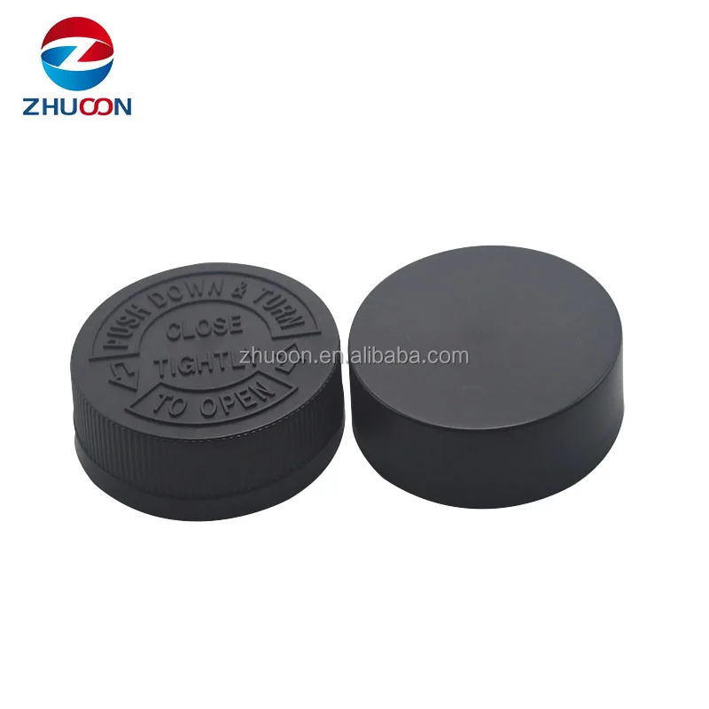 28-400, 28-410 White Child Resistant Cap w/F217 Liner, 28mm CRC plastic cap