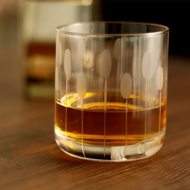  Good Design Crystal Handmade Engraved Clear Glass Cup for