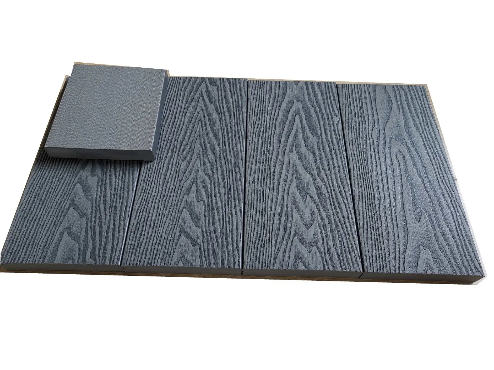3D Embossed Wood Texture WPC Solid Outdoor Floor Wood Composite Decking Composite Deck Tile WPC Dock Board Factory Wholesale