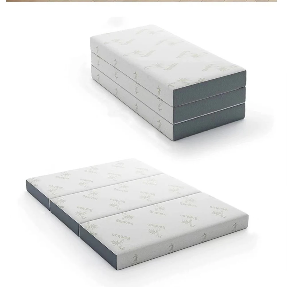 Складная напольная подставка для гостевой кровати для взрослых складная сумка для хранения матрасов с моющимся бамбуковым покрытием для кемпинга