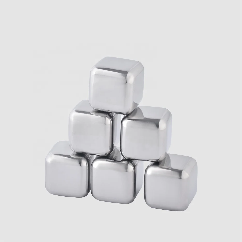 Creation New Bar Accessories Tablet Party Non Melting Rock Reusable Stainless Steel Suppliers Crystal Ice Cube Small for Drinks