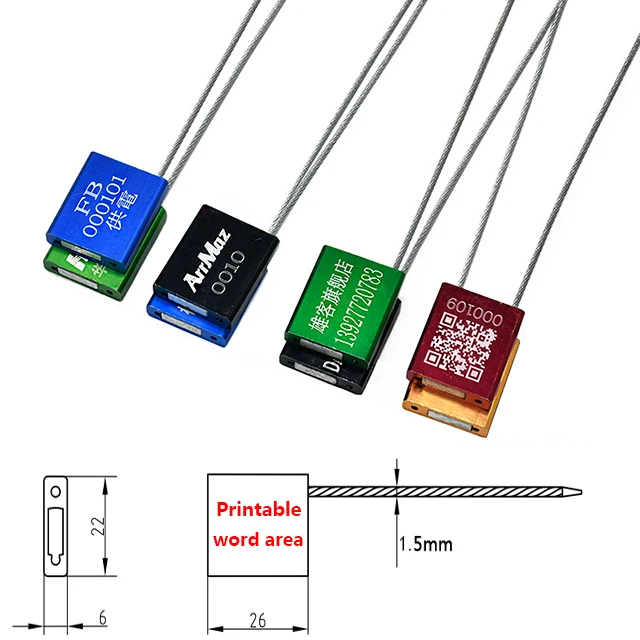 
 Штрих-код из нержавеющей стали проволока Противоугонная Precinto De Seguridad алюминиевый сплав металлический контейнер кабель уплотнение  