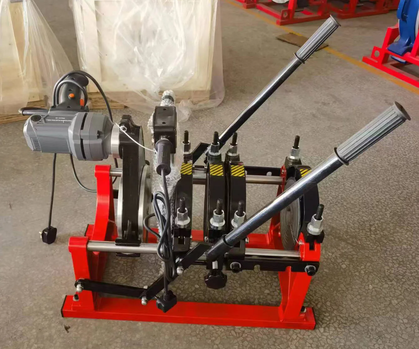 63-160mm pe pipe butt fusion welding machine 4 rings manual HDPE pipe buttfusion welder
