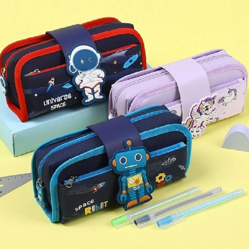 2021 NEW Design Cartoon Cartuchera Stationery Detachable Penbag Separate Pencil Case School pouches