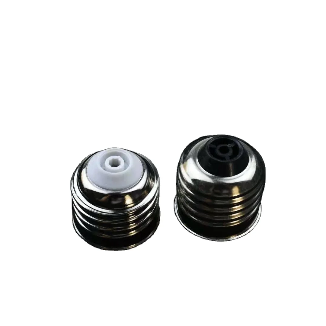 
Christmas ball hardware cap cover spiral pattern mouth electroplating aluminum cover can be inserted LED lamp cover factory cust 