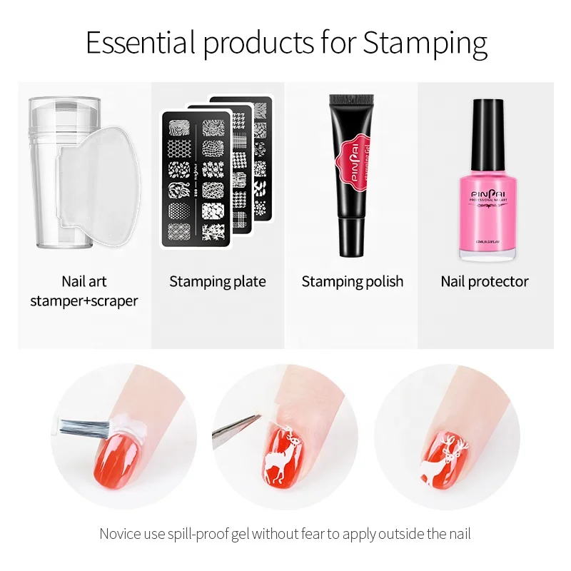 New design Manicure Tools DIY Nail Art Stamping Stamper with Scraper Image Plate