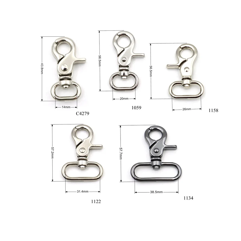 wholesale swivel snap hook dog swivel snap hook nickel Snap Clasp Lobster Hooks