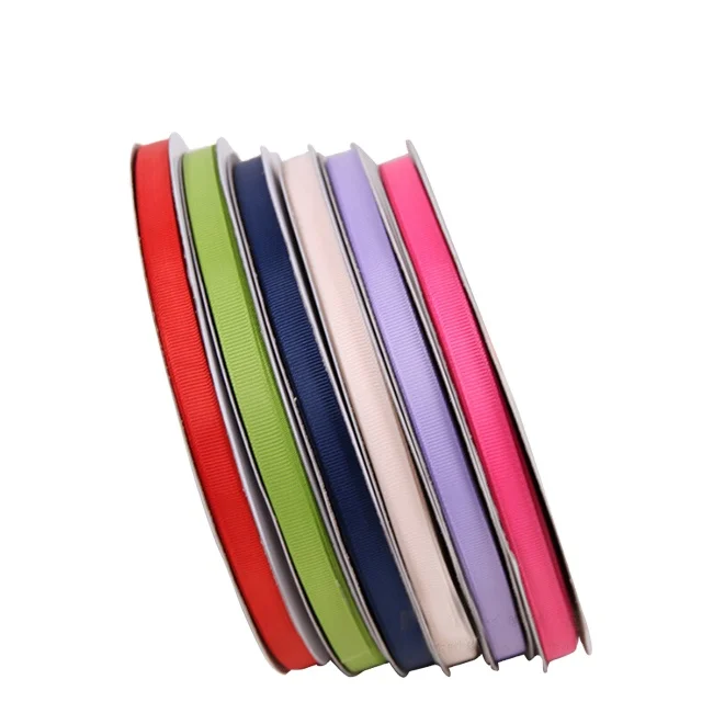 Polyester solid grosgrain ribbon for gifts boxes decoration