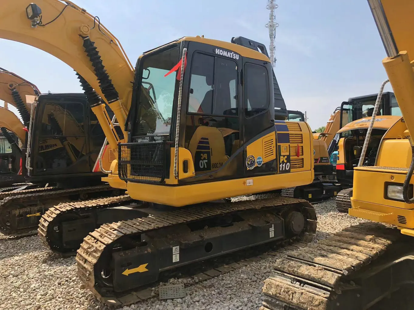 Free shipping Komatsu PC110 Used hydraulic crawler excavators 11ton PC110-7 Second-hand bucket diggers