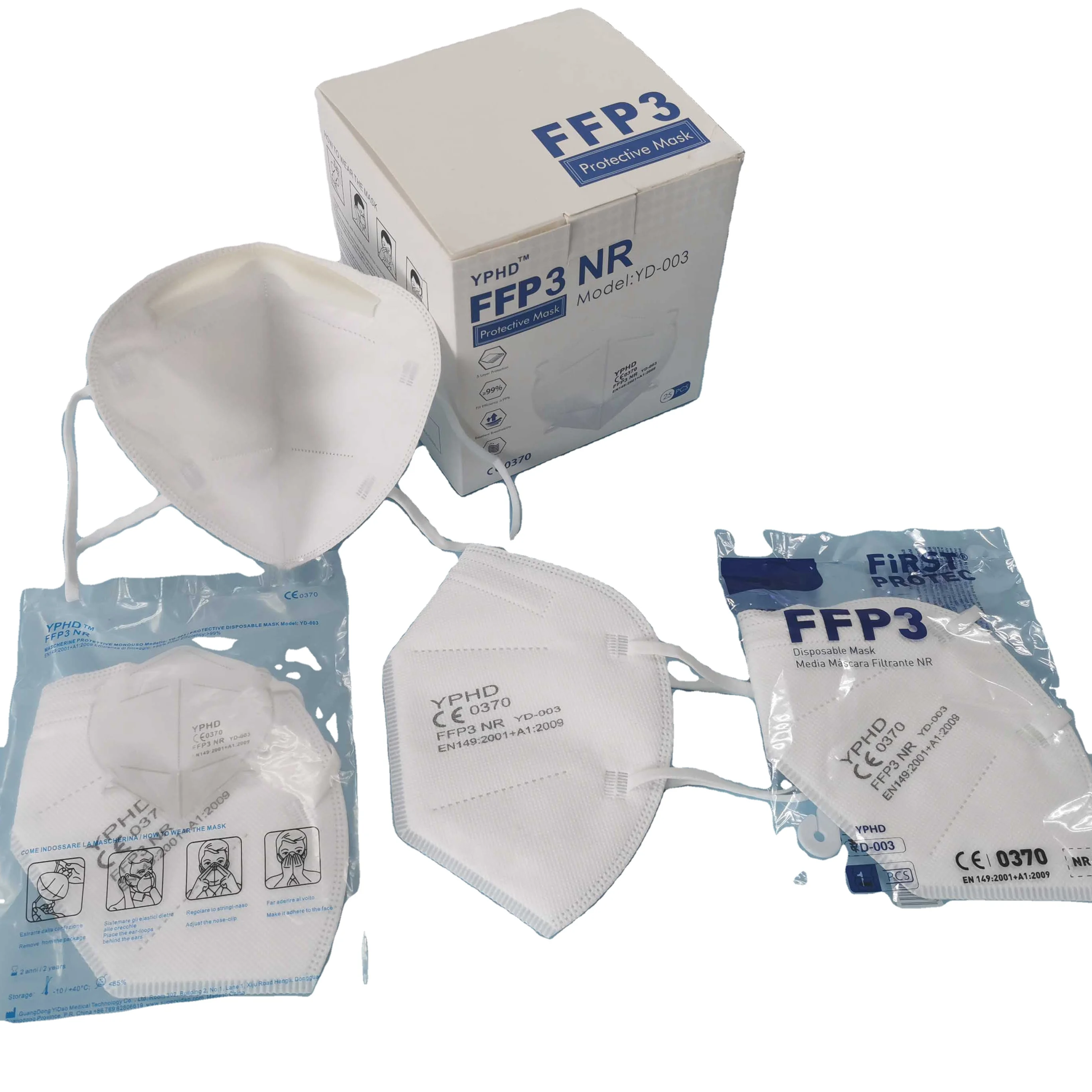 Hot sale Stock Yphd FFP2 Face Mask Ready to Ship Hot Selling 5ply Ce Mouth Mask Disposable Earloop Respirators PPF2 Face Mask