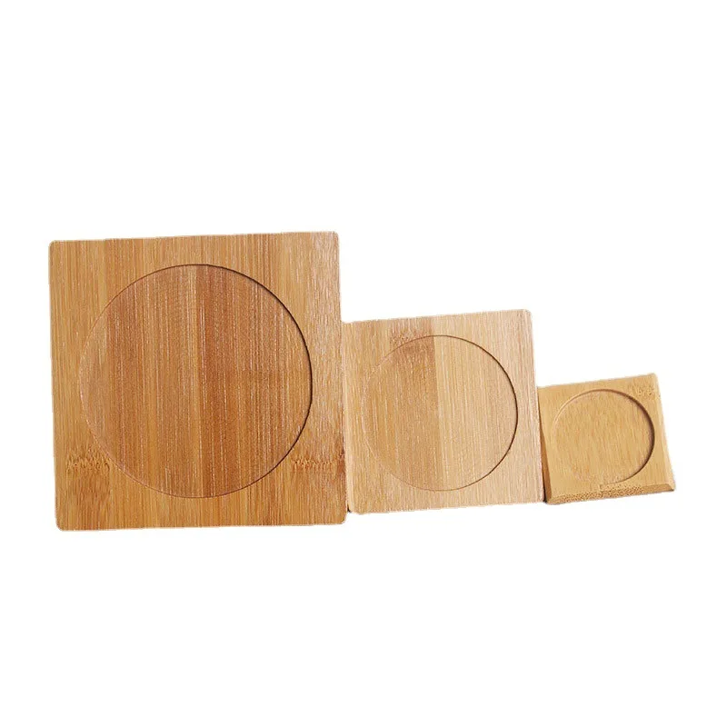 Home Kitchen Bamboo Square Coasters Mat for Instant Hot Pot Dishes Bowl Teapot Pads Hot Pot Holders Heat Resistant