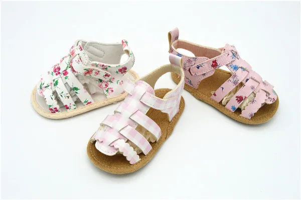 Цветочный дизайн ярких цветов, оптовая продажа, детские сандалии для первых шагов, обувь для девочек