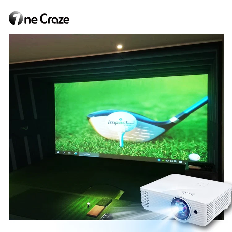 Factory Direct Golf Simulator Indoor Family Golf Screen Interactive Projection AR Golf Sport Simulator For Sport Amusement Park