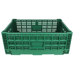 Agriculture Vegetable And Fruits Stackable Mesh Folding Plastic  Crate