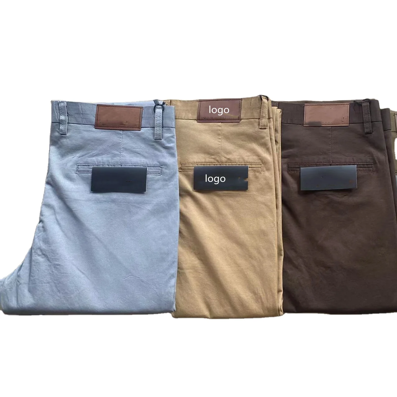 100% cotton khaki chino pants for men casual slim fit stretch straight cotton chino pants men