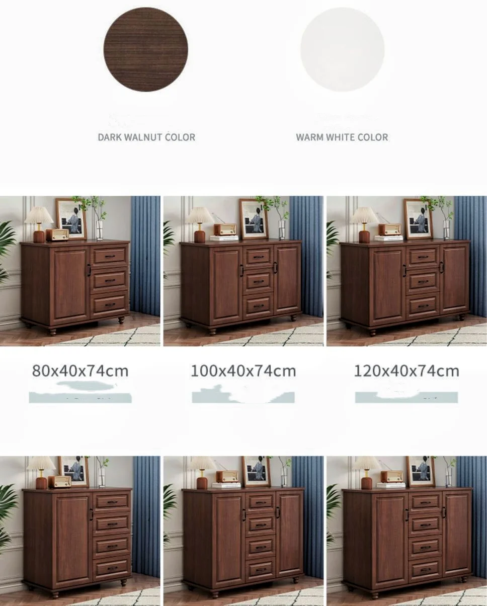 Sideboard Buffet Cabinet with Drawers & Door Coffee Bar Cabinet Farmhouse Wood Storage Cabinet for Bedroom Large Tabletop Rustic