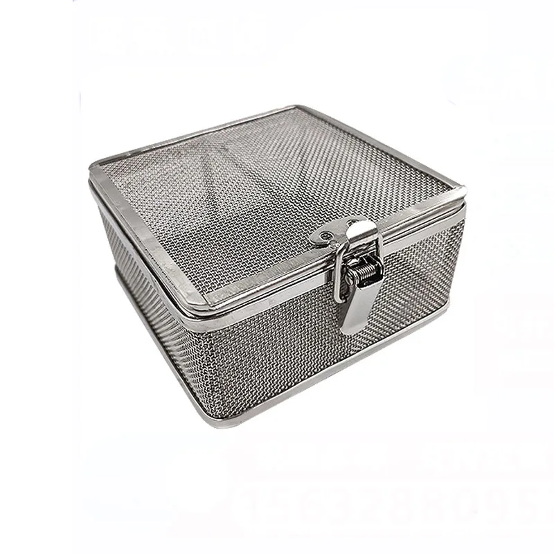 Metal mesh basket Stainless steel Silver Customizable welded mesh basket Disinfection basket