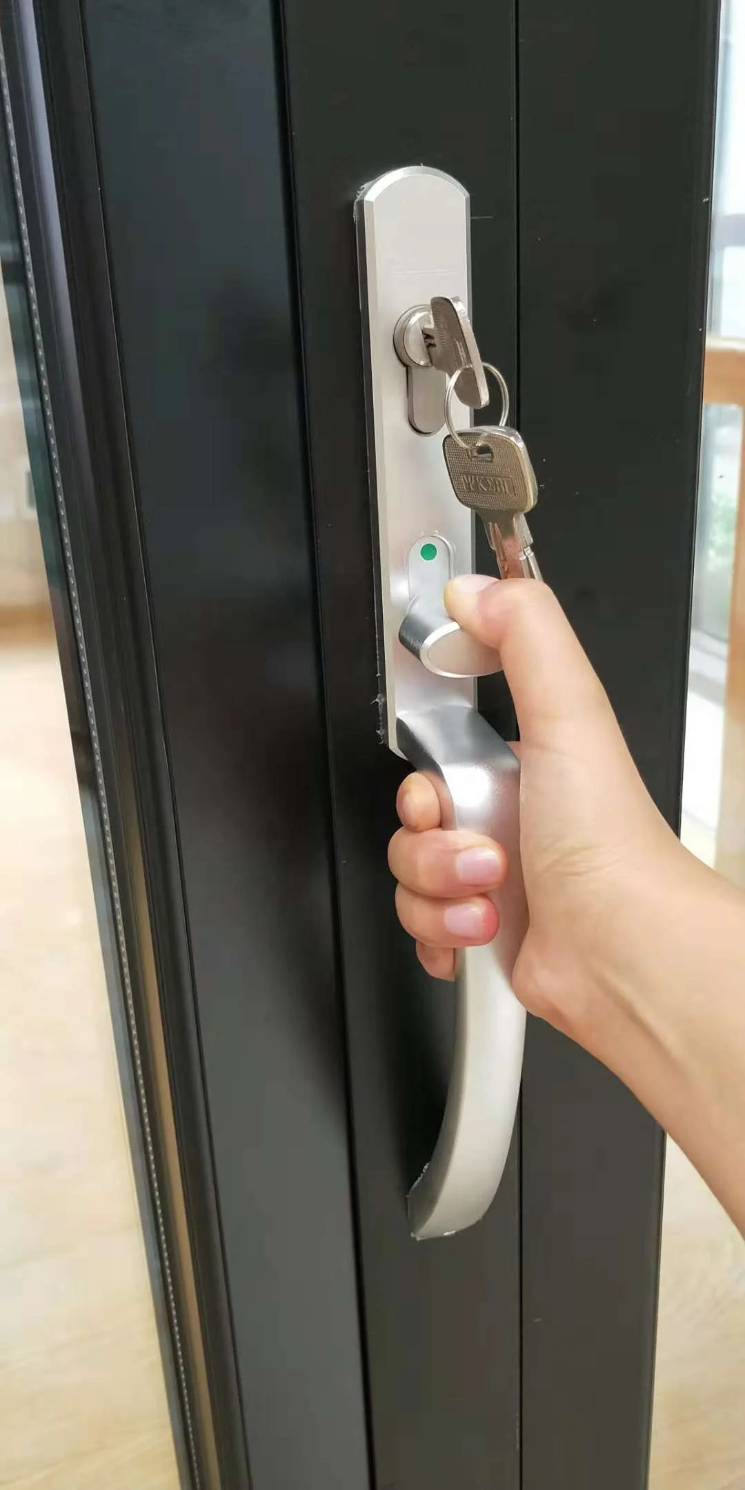 
French style aluminium front double entry exterior casement door with glass residential for homes 