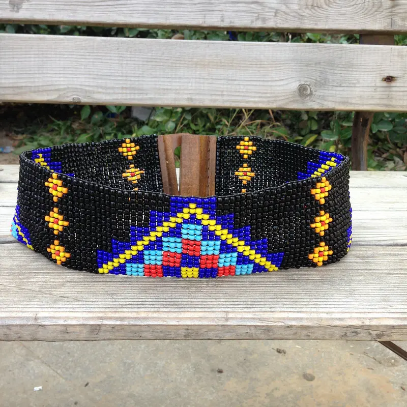 Индивидуальный разноцветный эластичный пояс из бисера, женские модные аксессуары, ремень из бисера ручной работы