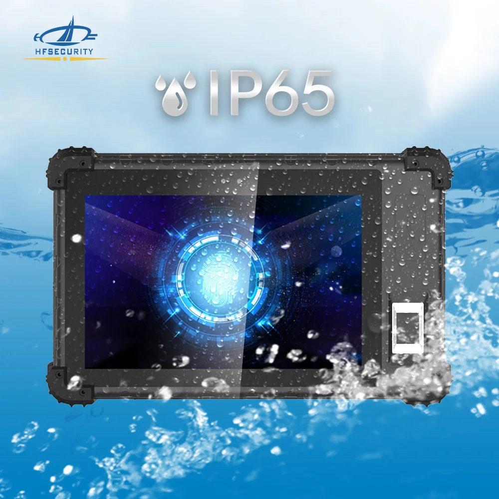 HFSecurity FP08 NFC Card Reader Rugged with Fingerprint 8 inch Android Barcode Scanner Fingerprint Tablet