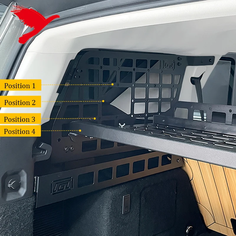 Car Accessories Rear Boot Trunk Window Luggage Storage Organizer Molle Panel Kit For GWM Tank 400 2023 2024