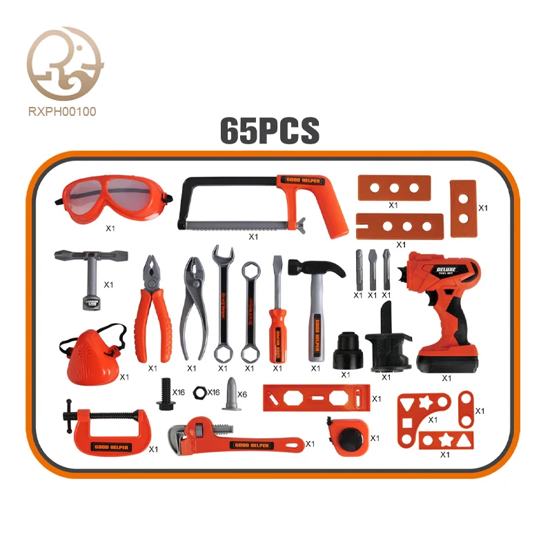 Factory Supply Kids toys Tool Toys Dress Up & Pretend Play Children boys Tool Set Toys With Multifunctional Box