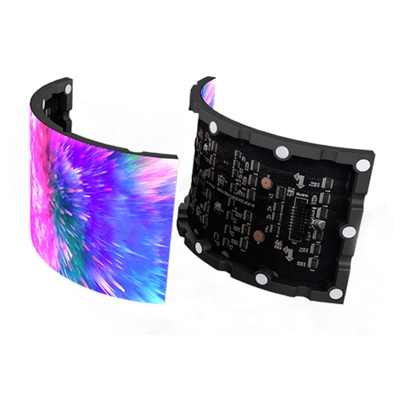 Full-color led shaped display soft screen cylindrical ring flexible screen curved curved spherical shaped large screen