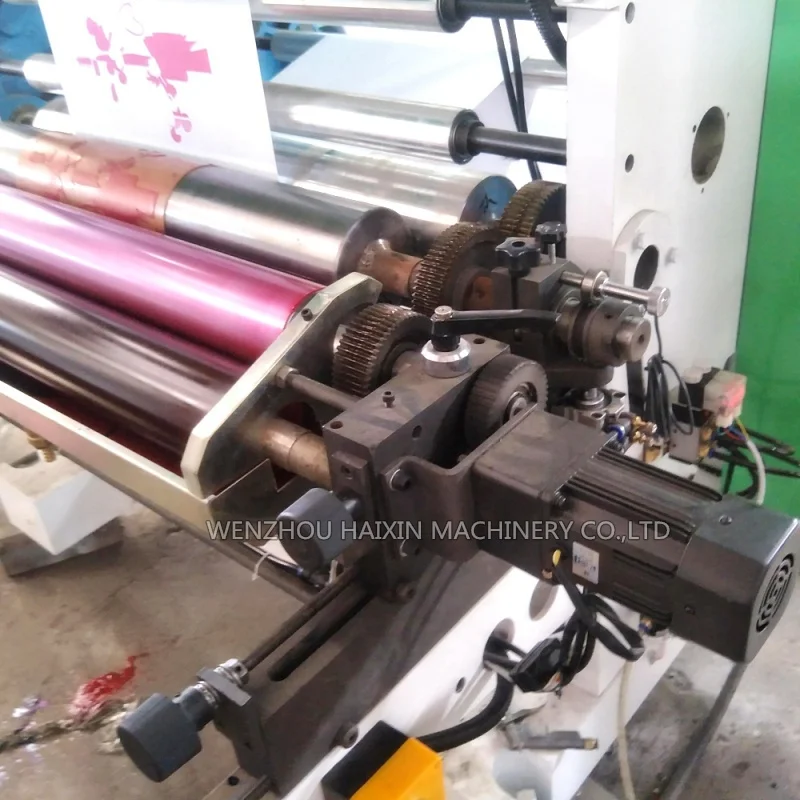 Multi color 2 color polyethylene plastic bag paper non woven flexographic printing machine factory price
