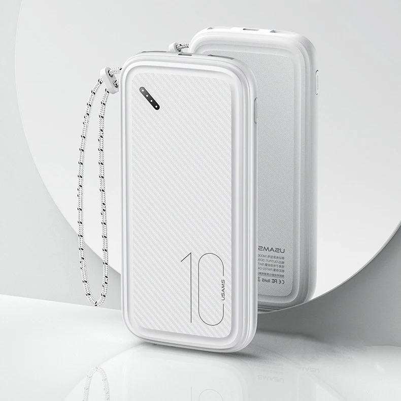 Hot Sale Dual Usb Mobile Power Supply With Lanyard Mini Portable Small 10000ma Large Capacity Charging Bank   CD577